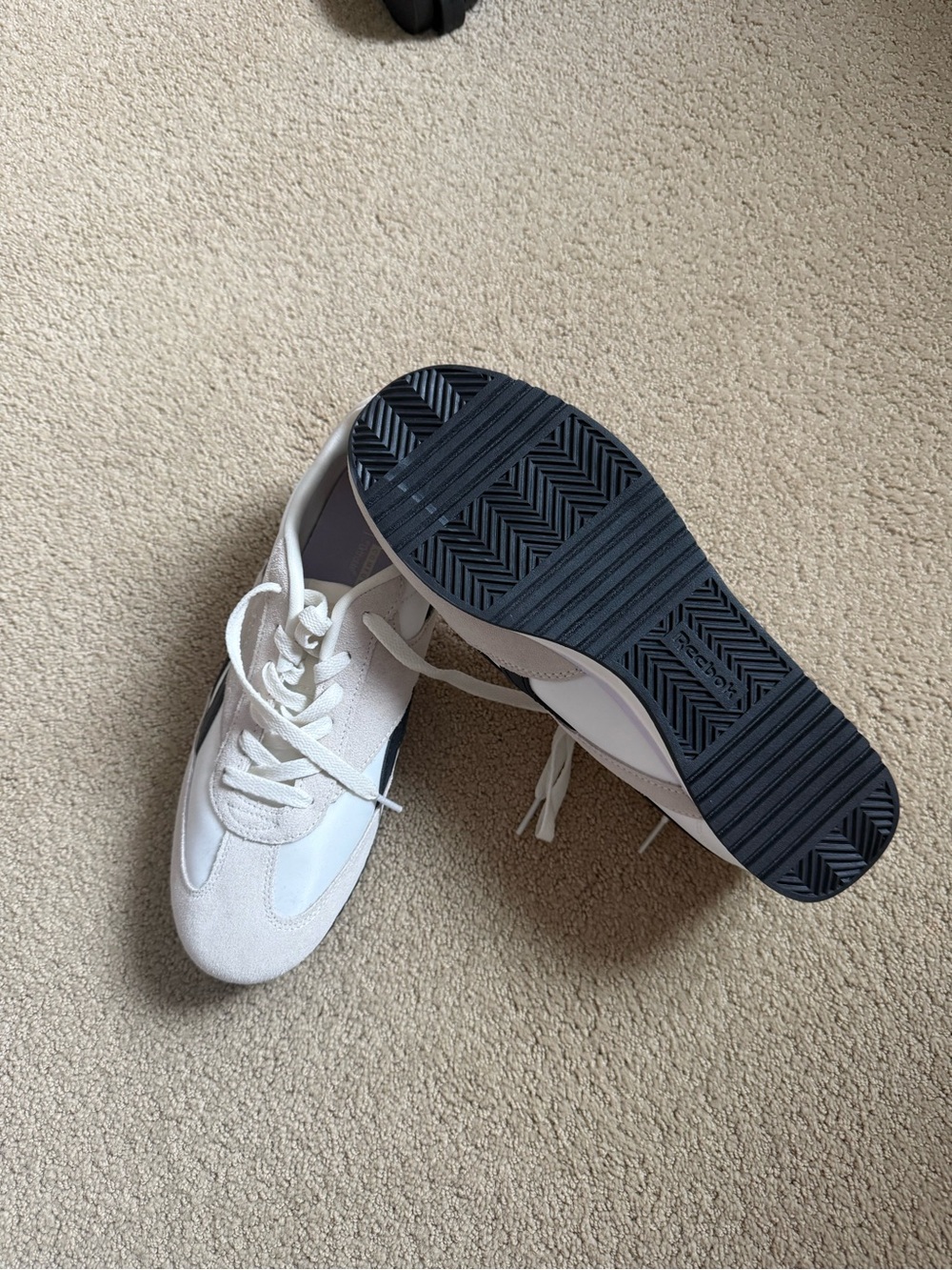 Reebok Women's White and Black Retro Athletic Sneakers